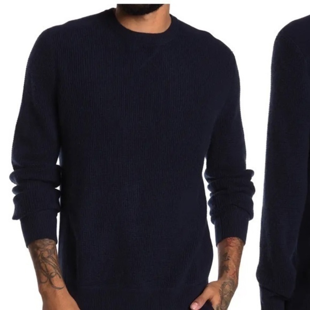 Amicale Cashmere Thermal Crew Neck Pullover